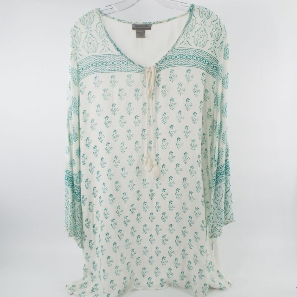 World Market Abstract Paisley Floral Print Swim Coverup